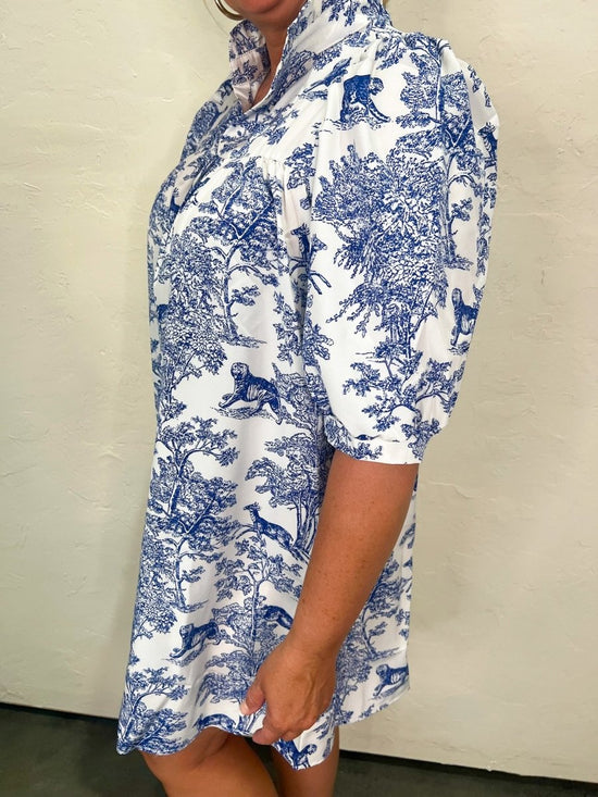 Load image into Gallery viewer, Woodlands Toile Dress - Revel Boutique
