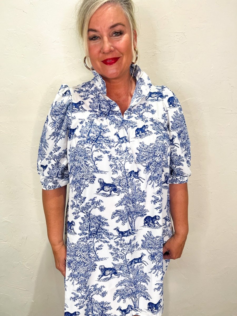 Woodlands Toile Dress - Revel Boutique