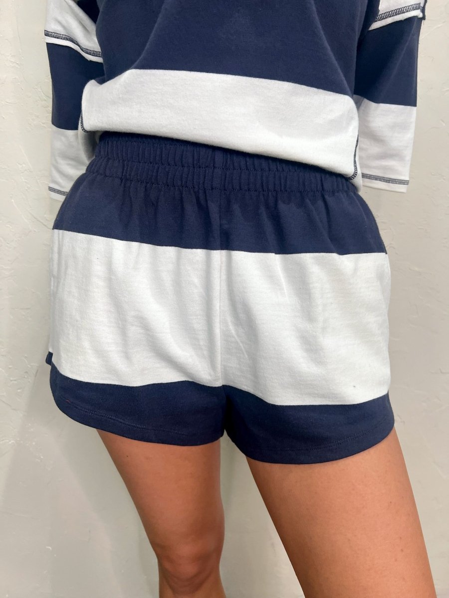Yacht Party Shorts - Navy - Revel Boutique