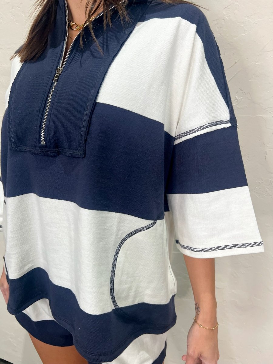 Yacht Party Zip Up - Revel Boutique