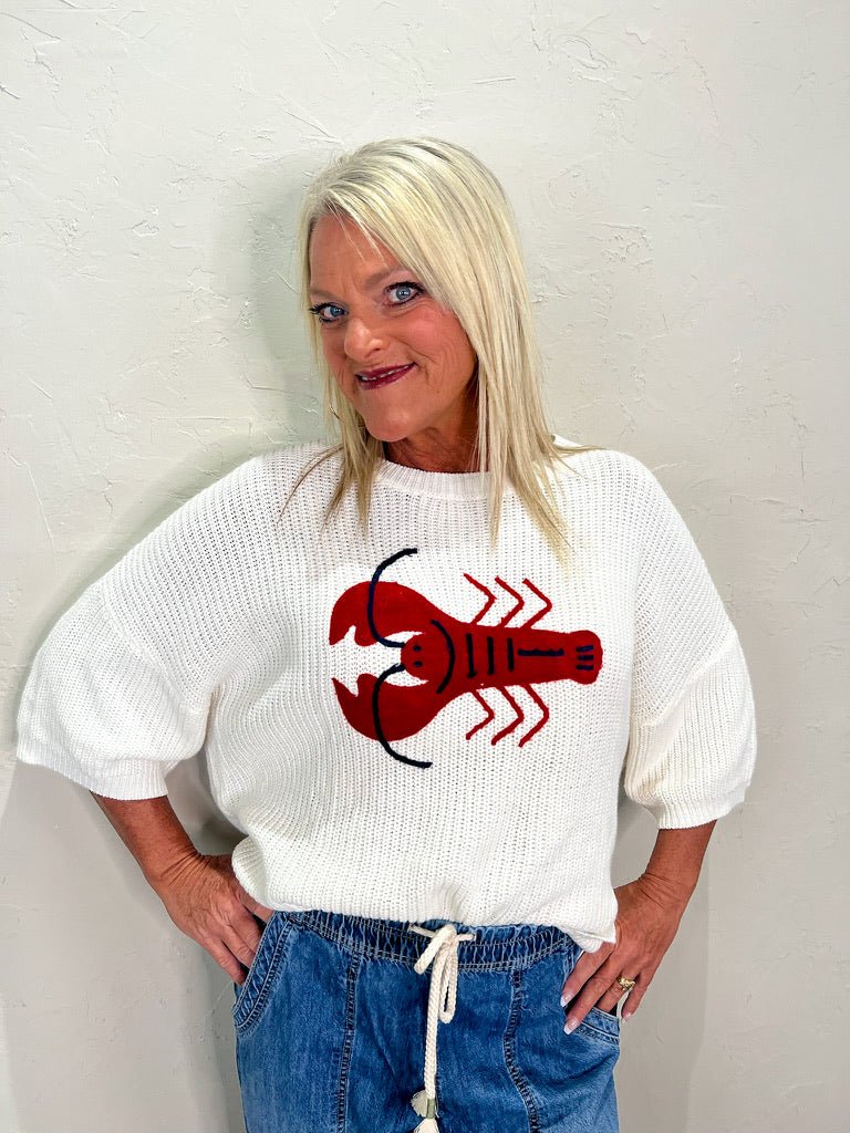 You're My Lobster Sweater - Ivory - Revel Boutique
