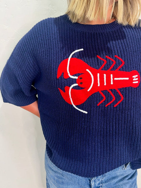 You're My Lobster Sweater - Navy - Revel Boutique
