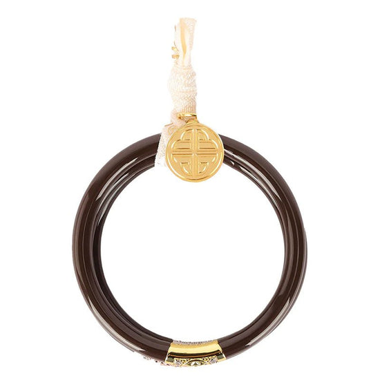BuDhaGirl: Chocolate Three Kings All - Weather Bangles (Set of 3) - Revel Boutique
