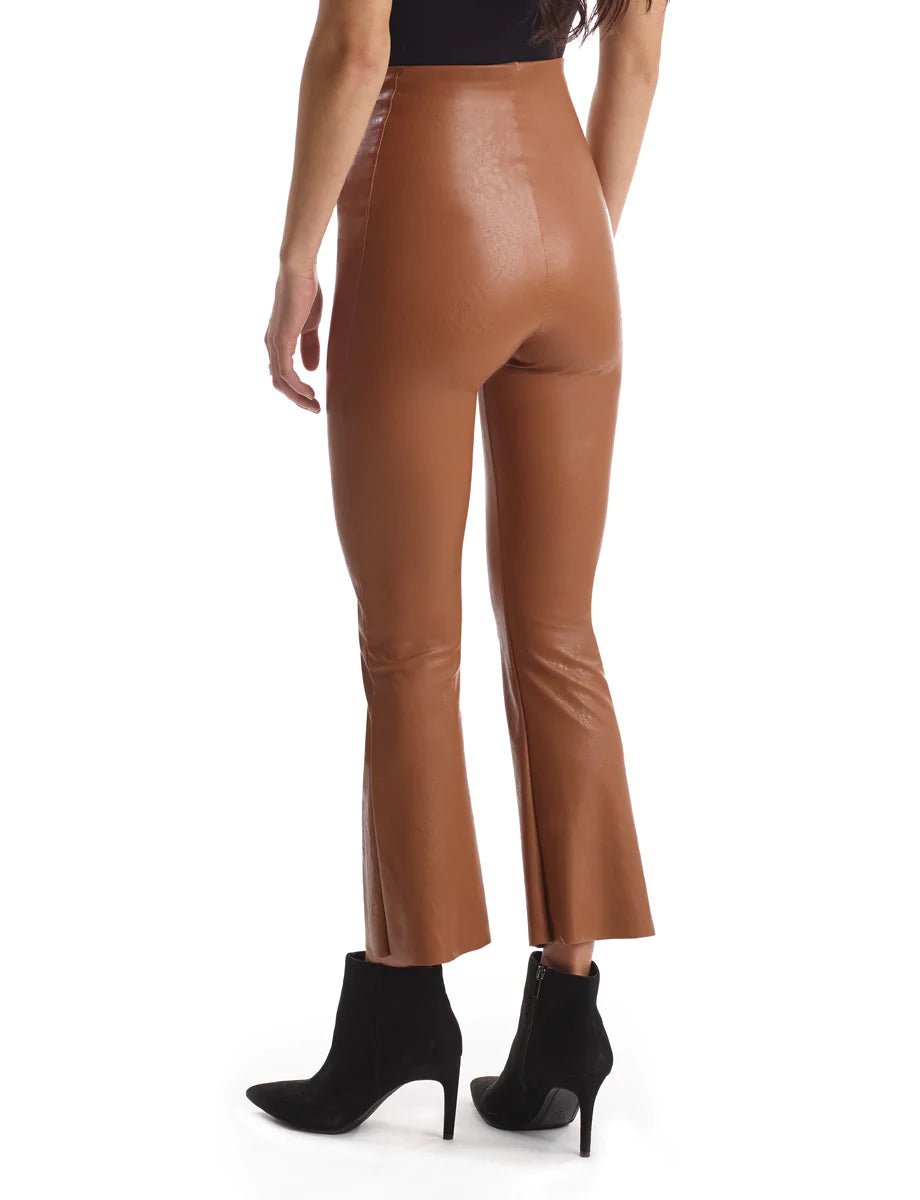 Commando: Faux Leather Cropped Flare - Cocoa - Revel Boutique