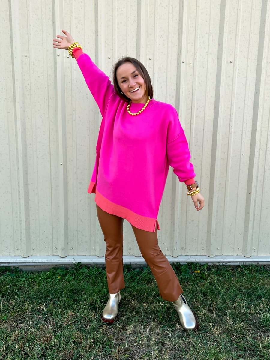 Commando: Faux Leather Cropped Flare - Cocoa - Revel Boutique